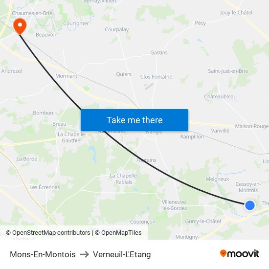 Mons-En-Montois to Verneuil-L'Etang map
