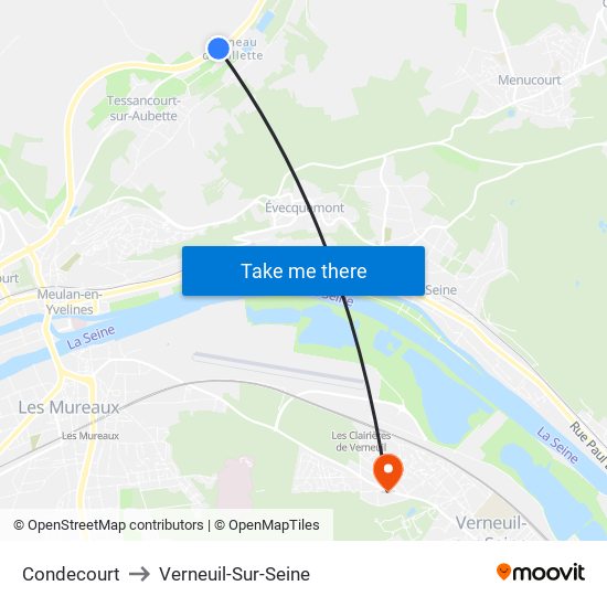 Condecourt to Verneuil-Sur-Seine map