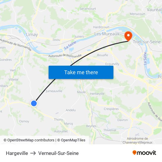 Hargeville to Verneuil-Sur-Seine map