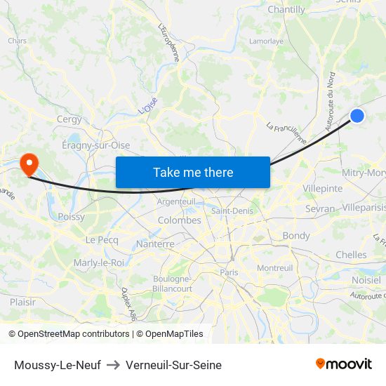 Moussy-Le-Neuf to Verneuil-Sur-Seine map