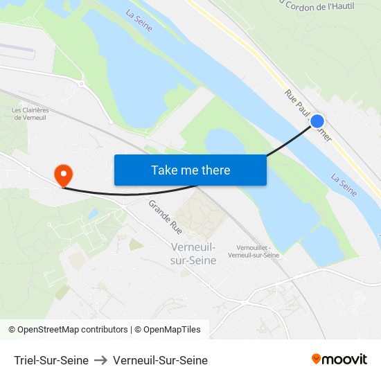 Triel-Sur-Seine to Verneuil-Sur-Seine map