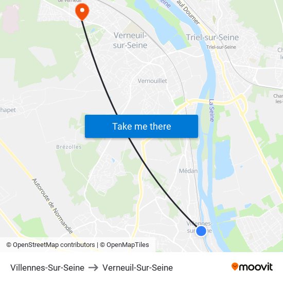 Villennes-Sur-Seine to Verneuil-Sur-Seine map