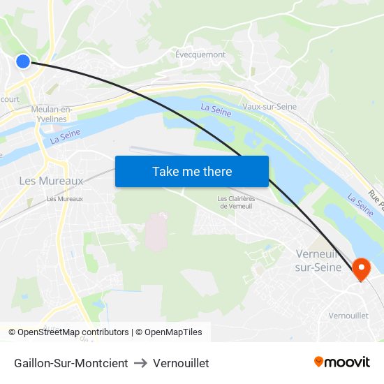 Gaillon-Sur-Montcient to Vernouillet map