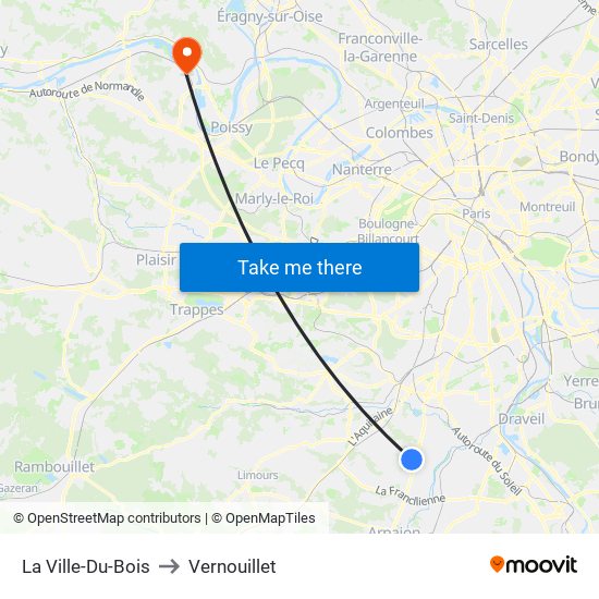 La Ville-Du-Bois to Vernouillet map