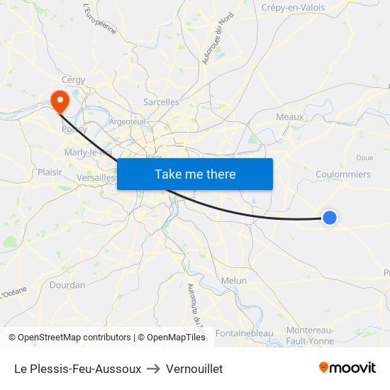 Le Plessis-Feu-Aussoux to Vernouillet map