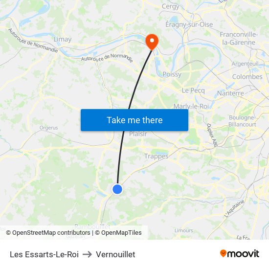 Les Essarts-Le-Roi to Vernouillet map