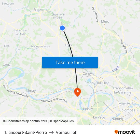 Liancourt-Saint-Pierre to Vernouillet map