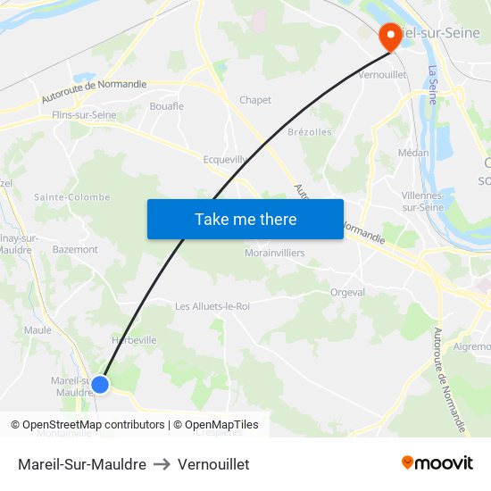 Mareil-Sur-Mauldre to Vernouillet map