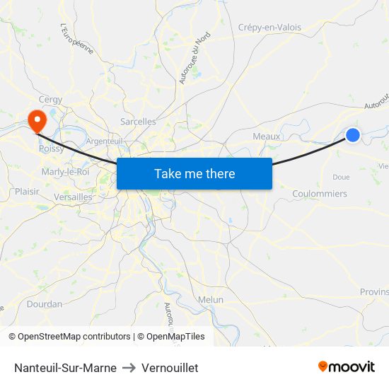 Nanteuil-Sur-Marne to Vernouillet map