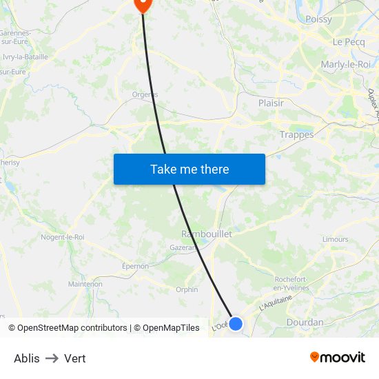 Ablis to Vert map