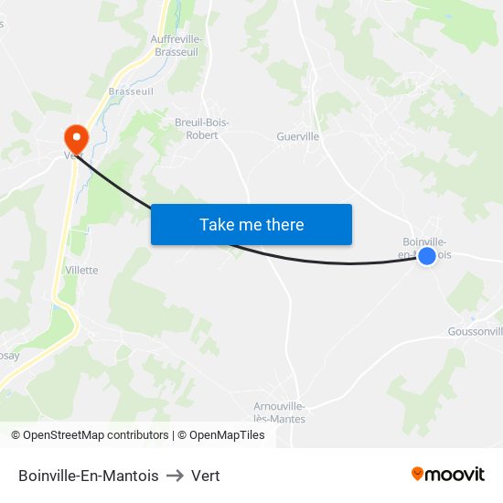 Boinville-En-Mantois to Vert map