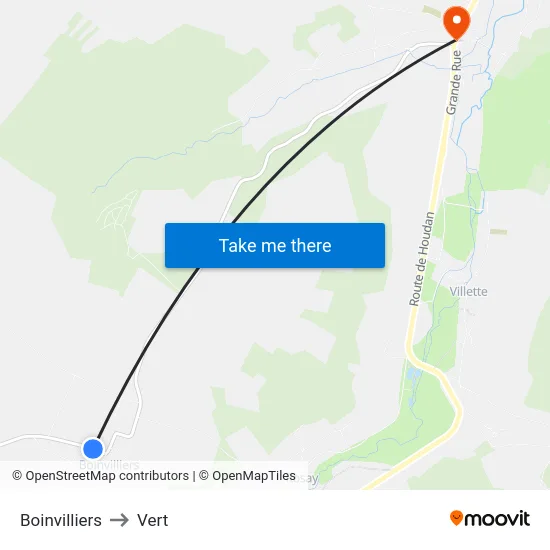 Boinvilliers to Vert map