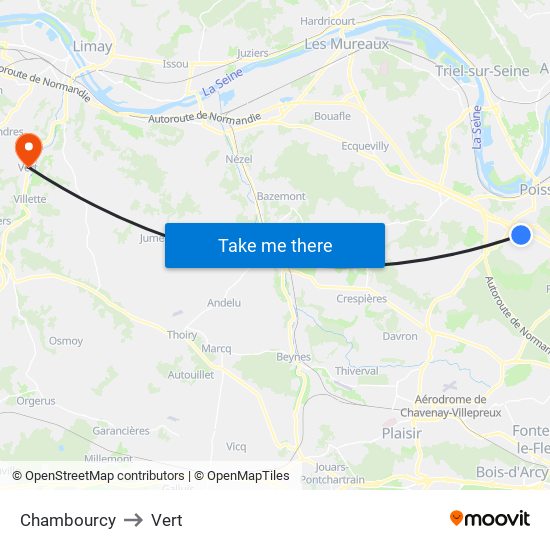 Chambourcy to Vert map