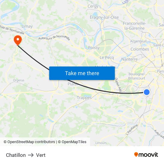 Chatillon to Vert map