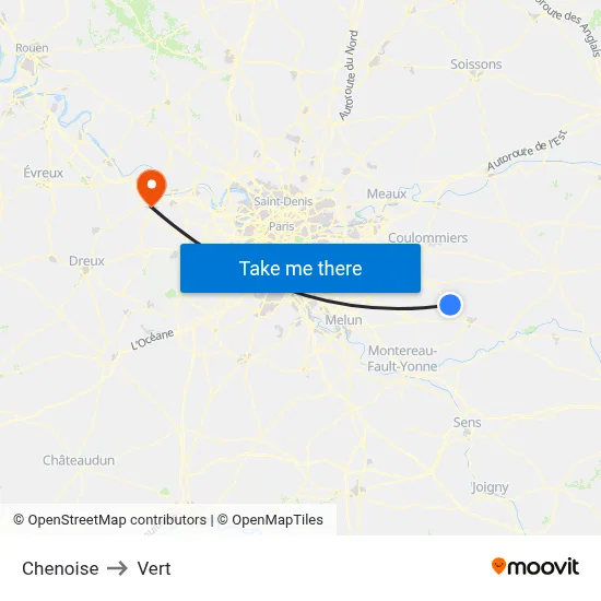 Chenoise to Vert map