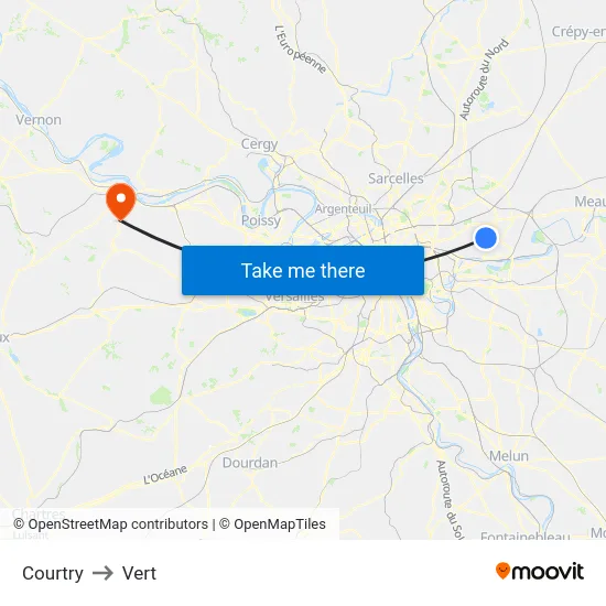 Courtry to Vert map