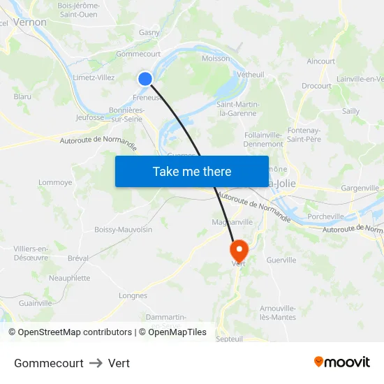Gommecourt to Vert map