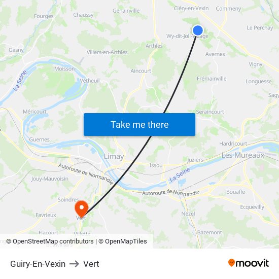 Guiry-En-Vexin to Vert map