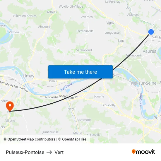 Puiseux-Pontoise to Vert map
