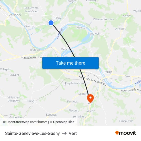 Sainte-Genevieve-Les-Gasny to Vert map