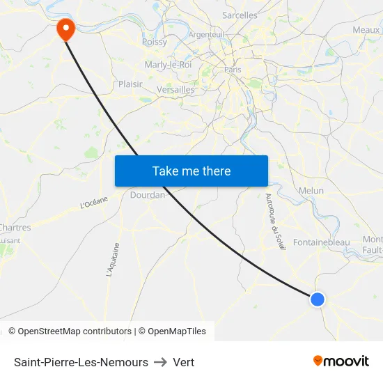 Saint-Pierre-Les-Nemours to Vert map