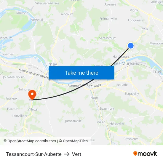 Tessancourt-Sur-Aubette to Vert map