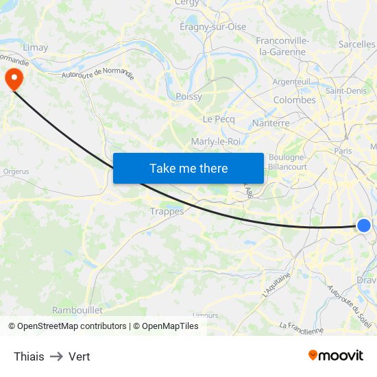 Thiais to Vert map