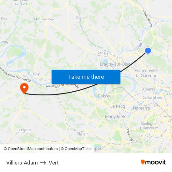 Villiers-Adam to Vert map