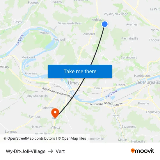 Wy-Dit-Joli-Village to Vert map