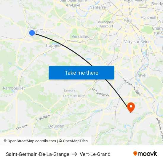 Saint-Germain-De-La-Grange to Vert-Le-Grand map
