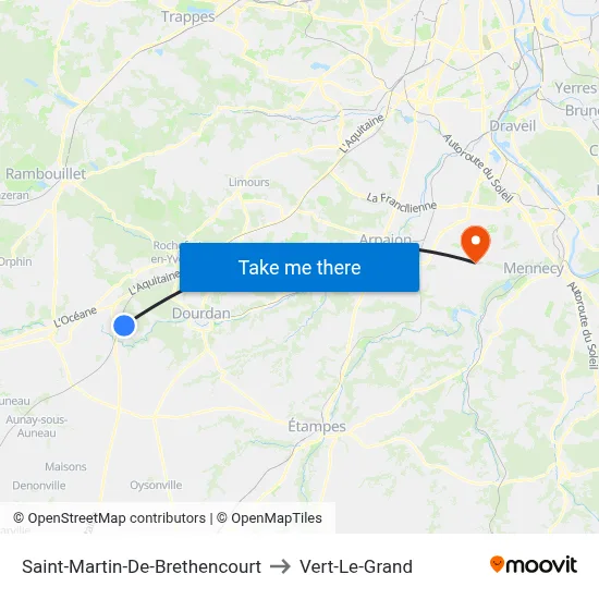 Saint-Martin-De-Brethencourt to Vert-Le-Grand map
