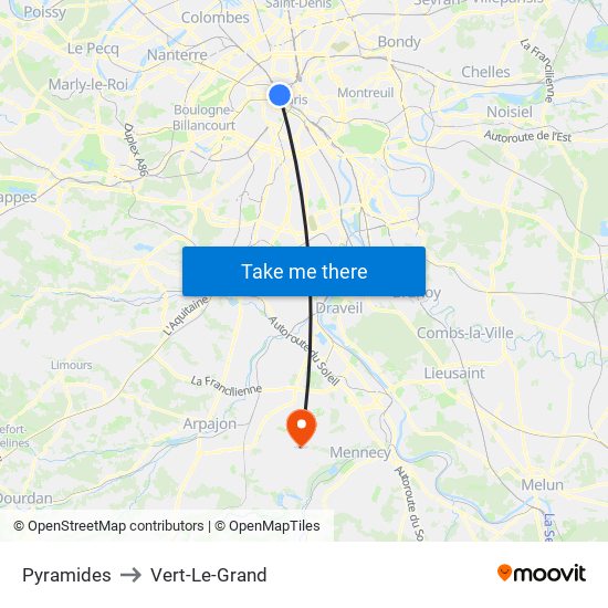 Pyramides to Vert-Le-Grand map