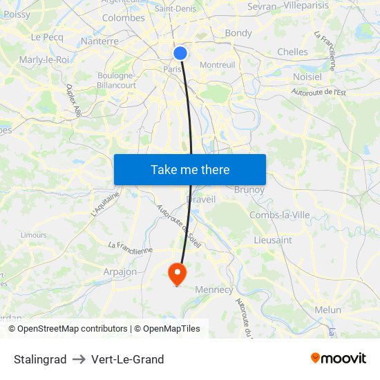 Stalingrad to Vert-Le-Grand map