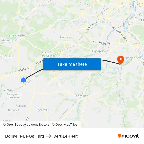Boinville-Le-Gaillard to Vert-Le-Petit map