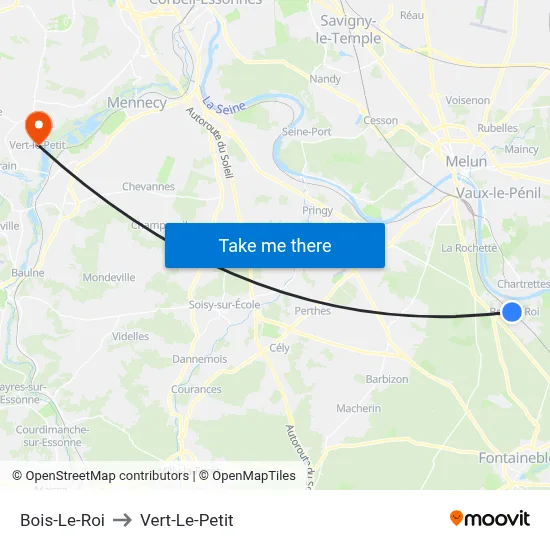 Bois-Le-Roi to Vert-Le-Petit map