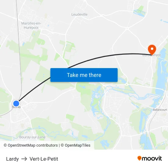 Lardy to Vert-Le-Petit map