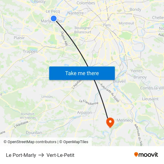 Le Port-Marly to Vert-Le-Petit map