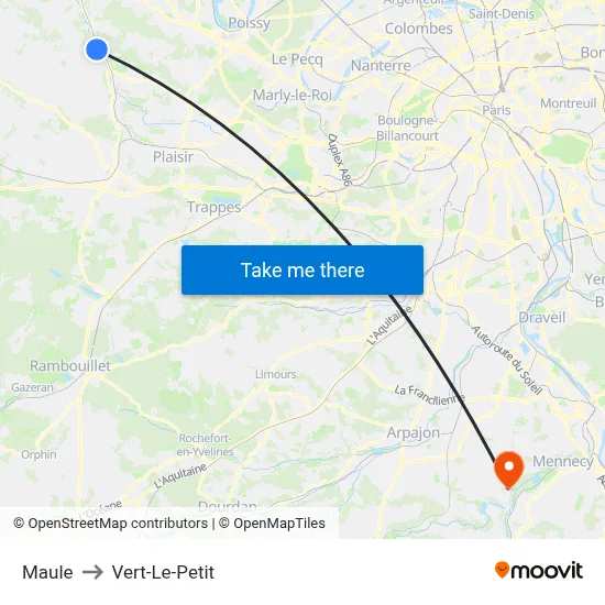 Maule to Vert-Le-Petit map