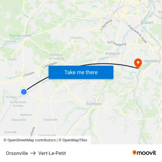 Orsonville to Vert-Le-Petit map
