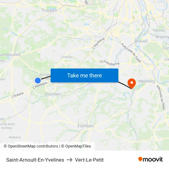 Saint-Arnoult-En-Yvelines to Vert-Le-Petit map