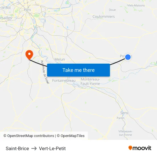 Saint-Brice to Vert-Le-Petit map