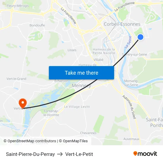 Saint-Pierre-Du-Perray to Vert-Le-Petit map