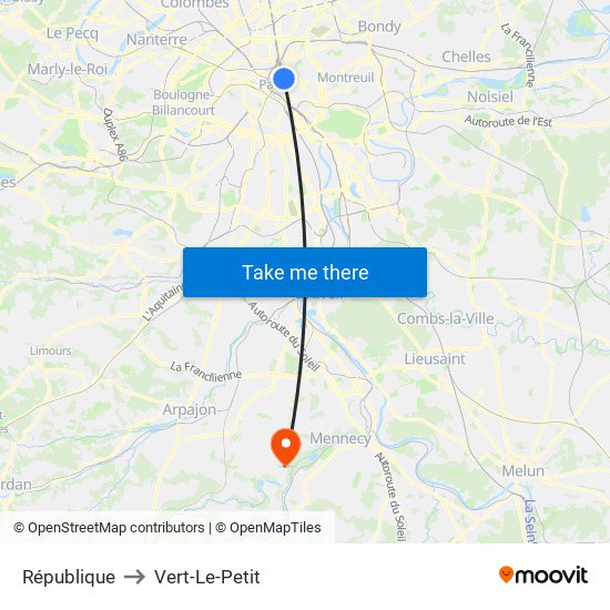 République to Vert-Le-Petit map
