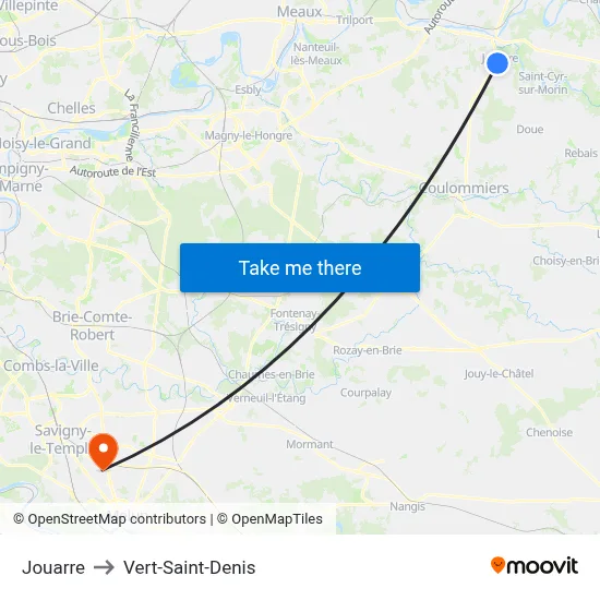 Jouarre to Vert-Saint-Denis map