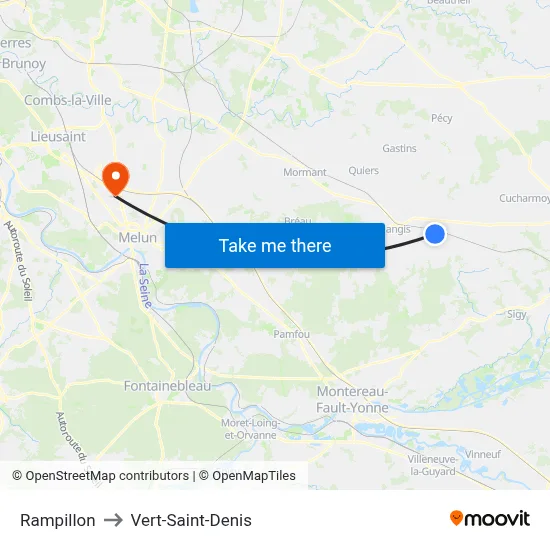 Rampillon to Vert-Saint-Denis map