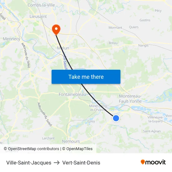 Ville-Saint-Jacques to Vert-Saint-Denis map
