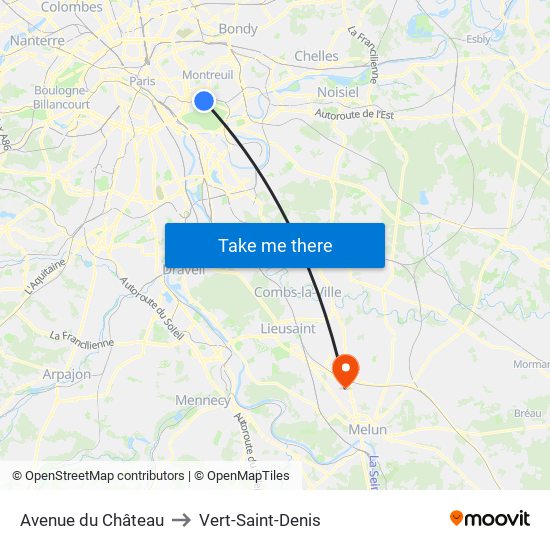 Avenue du Château to Vert-Saint-Denis map