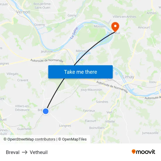 Breval to Vetheuil map