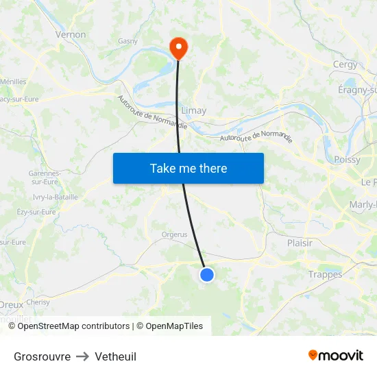 Grosrouvre to Vetheuil map