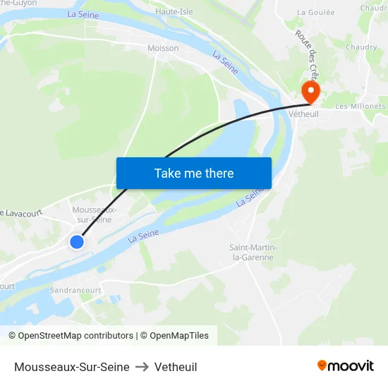 Mousseaux-Sur-Seine to Vetheuil map
